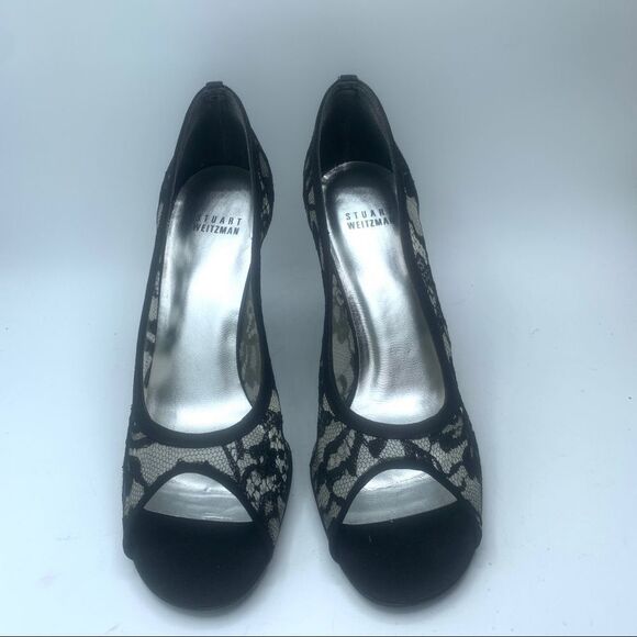 Stuart Weitzman Lingerie Black Guipure Lace - Picture 2 of 8